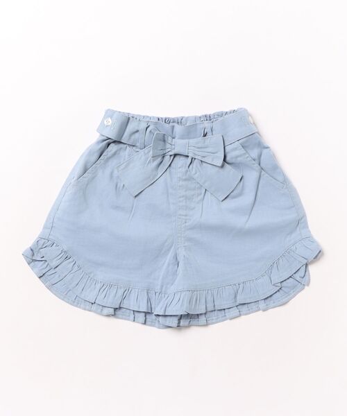 L.COPECK（エルコペック）の「麻レーヨンキュロット（デニムパンツ・キッズ・ネイビー/ブラック×ホワイト/ピンク/サックスブルー/ラベンダー・110cm/120cm/100cm/130cm/140cm）」の3枚目の写真