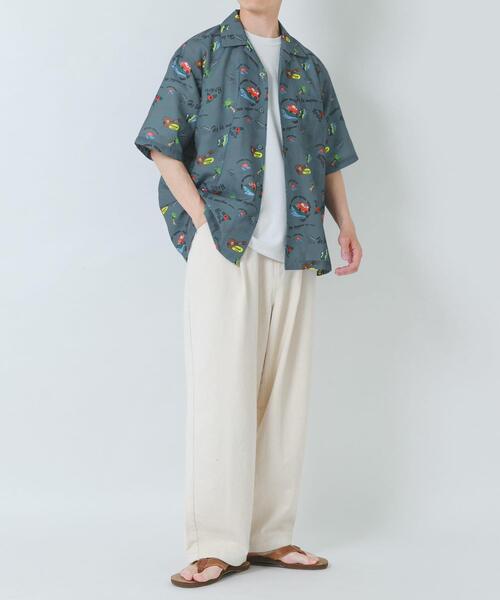 ITEMS URBANRESEARCH(アイテムズ アーバンリサーチ)の「アロハプリントオープンカラー半袖シャツ(シャツ/ブラウス・メンズ・グレー系その他/ベージュ/ブラウン・LARGE/MEDIUM)」の12枚目の写真
