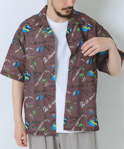 ITEMS URBANRESEARCH(アイテムズ アーバンリサーチ)の「アロハプリントオープンカラー半袖シャツ(シャツ/ブラウス・メンズ・グレー系その他/ベージュ/ブラウン・LARGE/MEDIUM)」の16枚目の写真