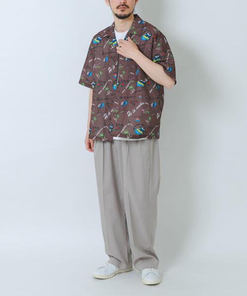 ITEMS URBANRESEARCH(アイテムズ アーバンリサーチ)の「アロハプリントオープンカラー半袖シャツ(シャツ/ブラウス・メンズ・グレー系その他/ベージュ/ブラウン・LARGE/MEDIUM)」の20枚目の写真