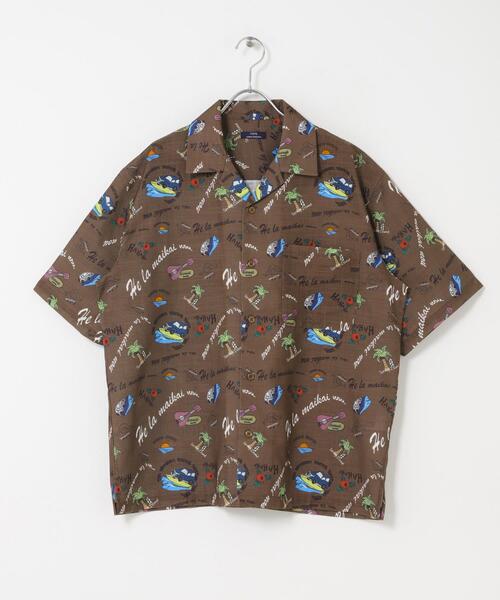 ITEMS URBANRESEARCH(アイテムズ アーバンリサーチ)の「アロハプリントオープンカラー半袖シャツ(シャツ/ブラウス・メンズ・グレー系その他/ベージュ/ブラウン・LARGE/MEDIUM)」の21枚目の写真
