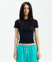 スパンスリム半袖Tシャツ(NV)