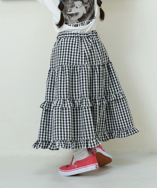 LEPSIM（レプシィム）の「【KIDS】アソートフリルスカート　671858（スカート・キッズ・ブラック/アイボリー・120/130/140）」の11枚目の写真