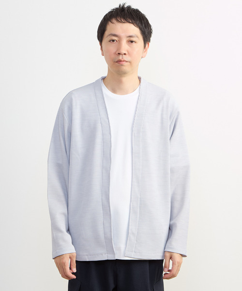 MEN'S MELROSE（メンズメルローズ）の「リランチェワッフルボタンレスカーディガン（カーディガン/ボレロ・メンズ・チャコールグレー/ネイビー/ライトグレー・2/3/4）」の11枚目の写真