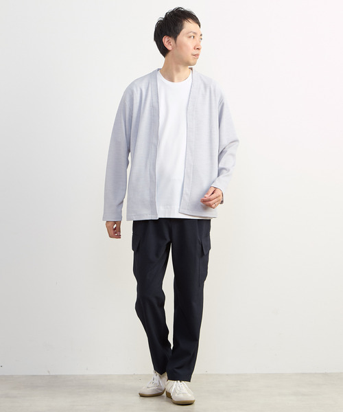 MEN'S MELROSE（メンズメルローズ）の「リランチェワッフルボタンレスカーディガン（カーディガン/ボレロ・メンズ・チャコールグレー/ネイビー/ライトグレー・2/3/4）」の21枚目の写真