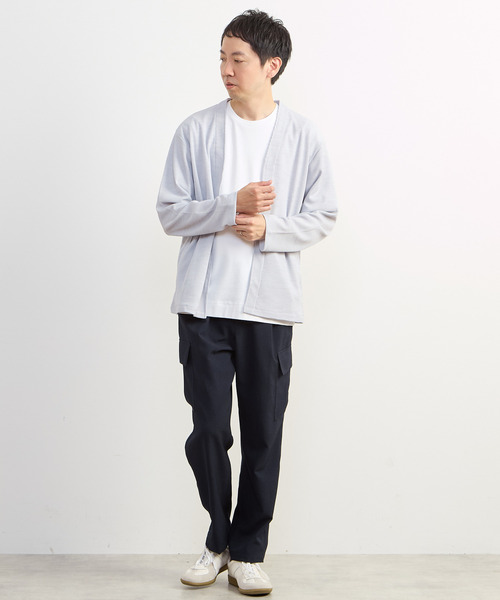 MEN'S MELROSE（メンズメルローズ）の「リランチェワッフルボタンレスカーディガン（カーディガン/ボレロ・メンズ・チャコールグレー/ネイビー/ライトグレー・2/3/4）」の20枚目の写真