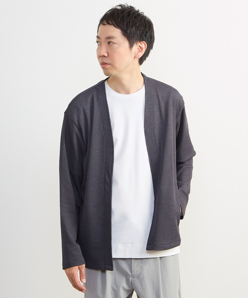 MEN'S MELROSE（メンズメルローズ）の「リランチェワッフルボタンレスカーディガン（カーディガン/ボレロ・メンズ・チャコールグレー/ネイビー/ライトグレー・2/3/4）」の19枚目の写真