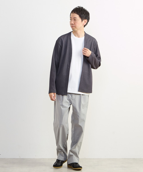 MEN'S MELROSE（メンズメルローズ）の「リランチェワッフルボタンレスカーディガン（カーディガン/ボレロ・メンズ・チャコールグレー/ネイビー/ライトグレー・2/3/4）」の16枚目の写真