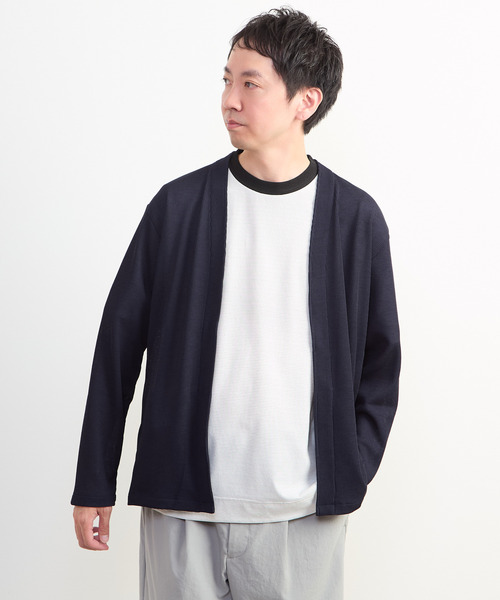 MEN'S MELROSE（メンズメルローズ）の「リランチェワッフルボタンレスカーディガン（カーディガン/ボレロ・メンズ・チャコールグレー/ネイビー/ライトグレー・2/3/4）」の15枚目の写真