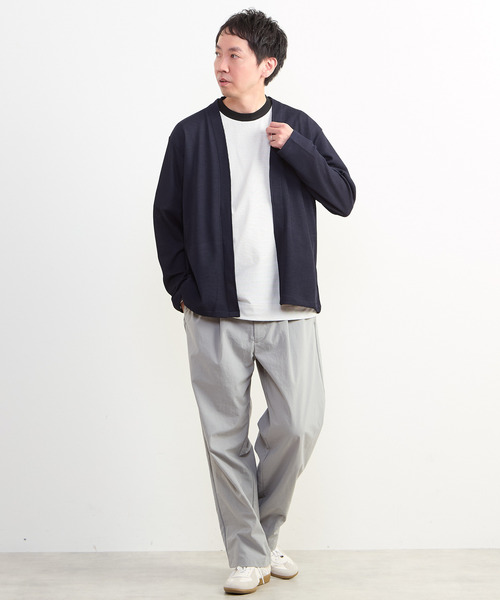 MEN'S MELROSE（メンズメルローズ）の「リランチェワッフルボタンレスカーディガン（カーディガン/ボレロ・メンズ・チャコールグレー/ネイビー/ライトグレー・2/3/4）」の13枚目の写真