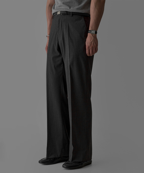 BOWLOW PRODUCT（バウロープロダクト）の「サマー ストライプ セミフレア スラックス [グレーST]（スラックス・メンズ・その他・MEDIUM/LARGE/X-LARGE）」の3枚目の写真