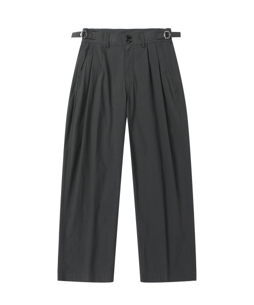 SOLEW(ソル)の「サイドアジャスターツーピンタックパンツ_チャコール(その他パンツ・メンズ・その他・SMALL/MEDIUM/LARGE/X-LARGE)」の1枚目の写真