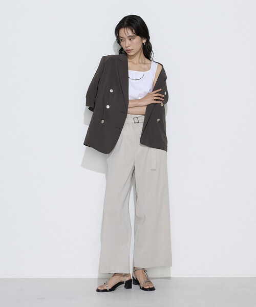 COMME CA(コムサ)の「〔 TALLサイズ 〕 ファインコットンフライス 2WAYインナー(タンクトップ・レディース・ブラック・15号)」の2枚目の写真