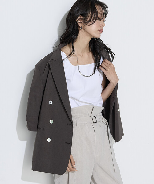 COMME CA(コムサ)の「〔 TALLサイズ 〕 ファインコットンフライス 2WAYインナー(タンクトップ・レディース・ブラック・15号)」の8枚目の写真