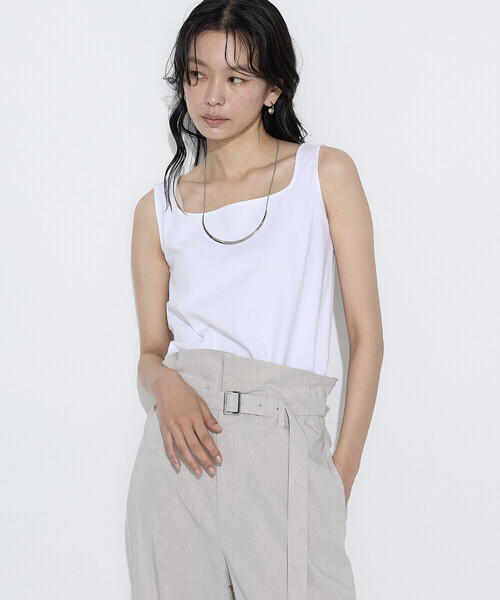 COMME CA(コムサ)の「〔 TALLサイズ 〕 ファインコットンフライス 2WAYインナー(タンクトップ・レディース・ブラック・15号)」の9枚目の写真