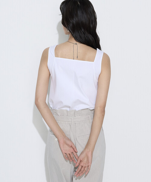 COMME CA(コムサ)の「〔 TALLサイズ 〕 ファインコットンフライス 2WAYインナー(タンクトップ・レディース・ブラック・15号)」の11枚目の写真