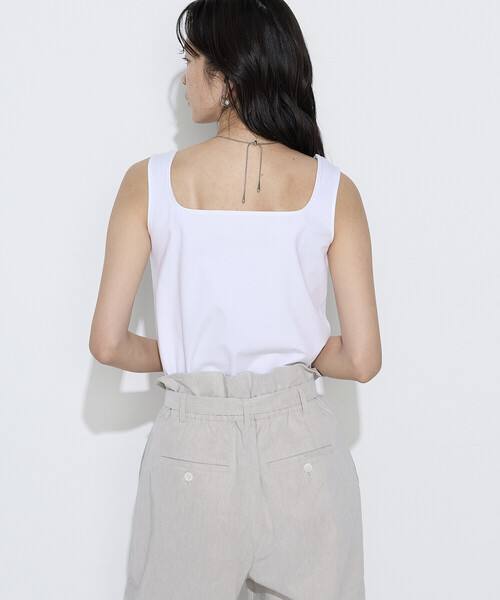 COMME CA(コムサ)の「〔 TALLサイズ 〕 ファインコットンフライス 2WAYインナー(タンクトップ・レディース・ブラック・15号)」の12枚目の写真