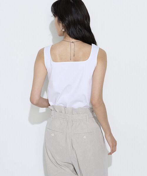 COMME CA(コムサ)の「〔 TALLサイズ 〕 ファインコットンフライス 2WAYインナー(タンクトップ・レディース・ブラック・15号)」の13枚目の写真