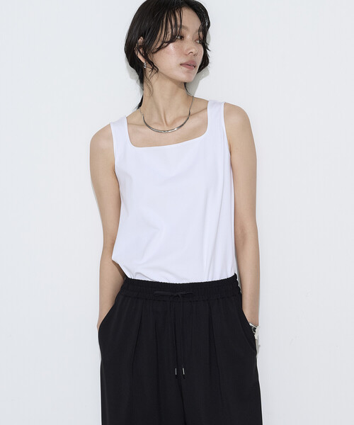COMME CA(コムサ)の「〔 TALLサイズ 〕 ファインコットンフライス 2WAYインナー(タンクトップ・レディース・ブラック・15号)」の14枚目の写真