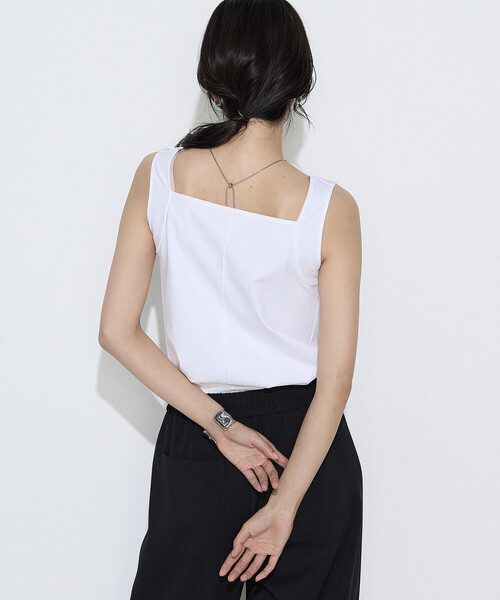 COMME CA(コムサ)の「〔 TALLサイズ 〕 ファインコットンフライス 2WAYインナー(タンクトップ・レディース・ブラック・15号)」の16枚目の写真