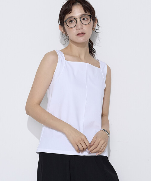 COMME CA(コムサ)の「〔 TALLサイズ 〕 ファインコットンフライス 2WAYインナー(タンクトップ・レディース・ブラック・15号)」の19枚目の写真