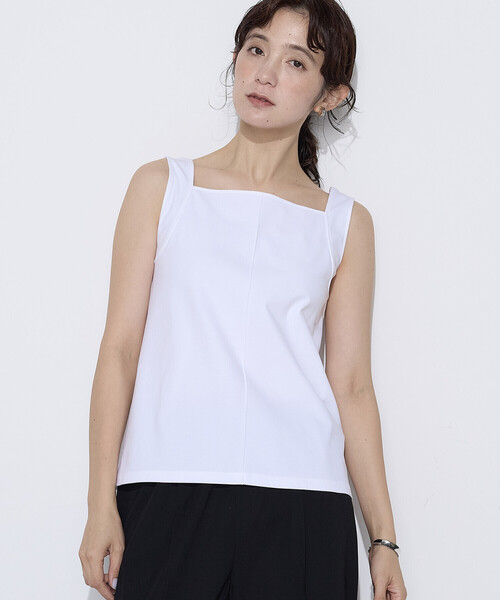 COMME CA(コムサ)の「〔 TALLサイズ 〕 ファインコットンフライス 2WAYインナー(タンクトップ・レディース・ブラック・15号)」の20枚目の写真