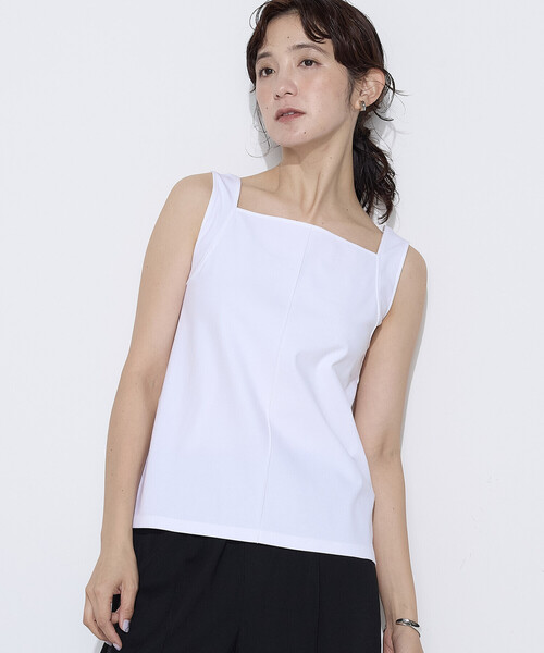 COMME CA(コムサ)の「〔 TALLサイズ 〕 ファインコットンフライス 2WAYインナー(タンクトップ・レディース・ブラック・15号)」の21枚目の写真
