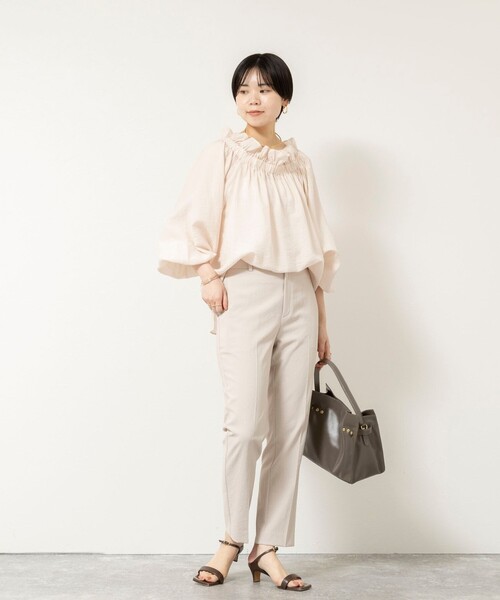 NOLLEY’S Sophi(ノーリーズソフィ)の「《セットアップ対応/UVカット/接触冷感》ウォッシャブルDry toro テーパードパンツ(その他パンツ・レディース・ブラック/ネイビー/ベージュ・34/36/38/40)」の11枚目の写真