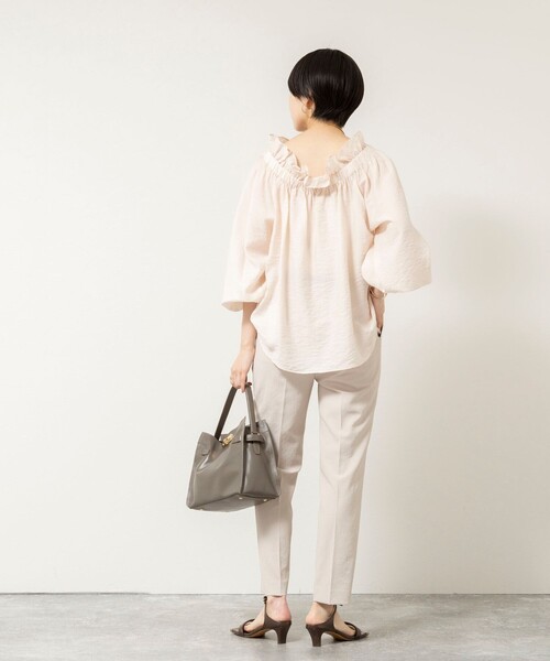 NOLLEY’S Sophi(ノーリーズソフィ)の「《セットアップ対応/UVカット/接触冷感》ウォッシャブルDry toro テーパードパンツ(その他パンツ・レディース・ブラック/ネイビー/ベージュ・34/36/38/40)」の13枚目の写真