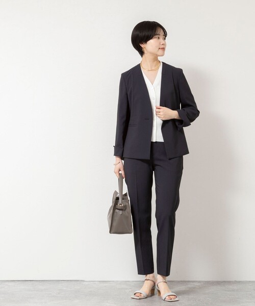 NOLLEY’S Sophi(ノーリーズソフィ)の「《セットアップ対応/UVカット/接触冷感》ウォッシャブルDry toro テーパードパンツ(その他パンツ・レディース・ブラック/ネイビー/ベージュ・34/36/38/40)」の17枚目の写真