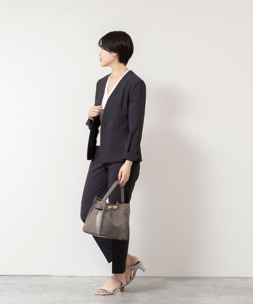 NOLLEY’S Sophi(ノーリーズソフィ)の「《セットアップ対応/UVカット/接触冷感》ウォッシャブルDry toro テーパードパンツ(その他パンツ・レディース・ブラック/ネイビー/ベージュ・34/36/38/40)」の20枚目の写真