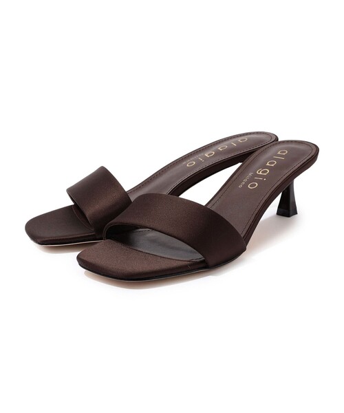 TOMORROWLAND （トゥモローランド）の「alagio SATIN MULE SARA ヒールサンダル（サンダル・レディース・ダークブラウン/レッド・38/37/36）」の10枚目の写真