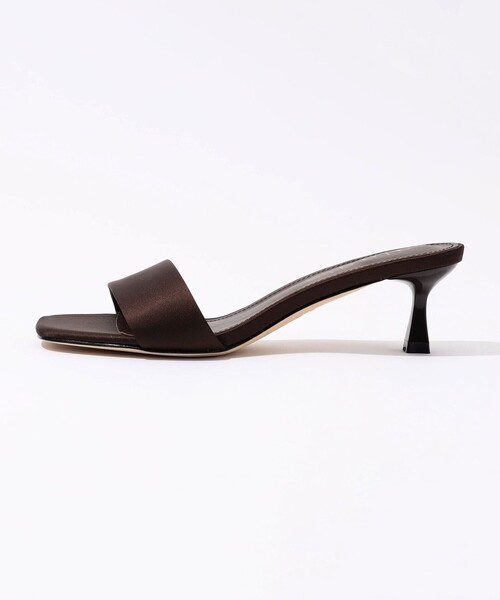 TOMORROWLAND （トゥモローランド）の「alagio SATIN MULE SARA ヒールサンダル（サンダル・レディース・ダークブラウン/レッド・38/37/36）」の9枚目の写真