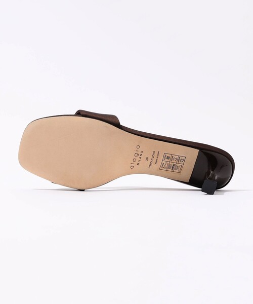 TOMORROWLAND （トゥモローランド）の「alagio SATIN MULE SARA ヒールサンダル（サンダル・レディース・ダークブラウン/レッド・38/37/36）」の8枚目の写真