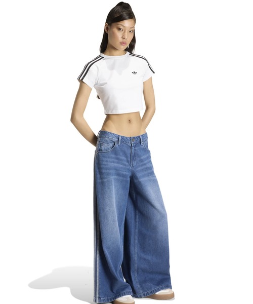 adidas(アディダス)の「adidas SST BABY TEE / アディダス SST ベビー Tシャツ(Tシャツ/カットソー・レディース・ホワイト・S/M/L)」の10枚目の写真