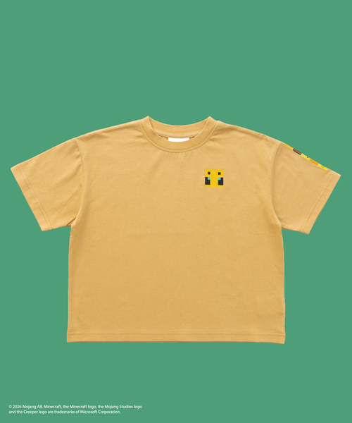 and D. petit main(アンドディープティマイン)の「【マインクラフト】MOBアイコンカラーリング半袖T(Tシャツ/カットソー・キッズ・ホワイト/ピンク/グレイッシュベージュ・120cm/140cm/130cm/100cm/110cm/150cm)」の2枚目の写真