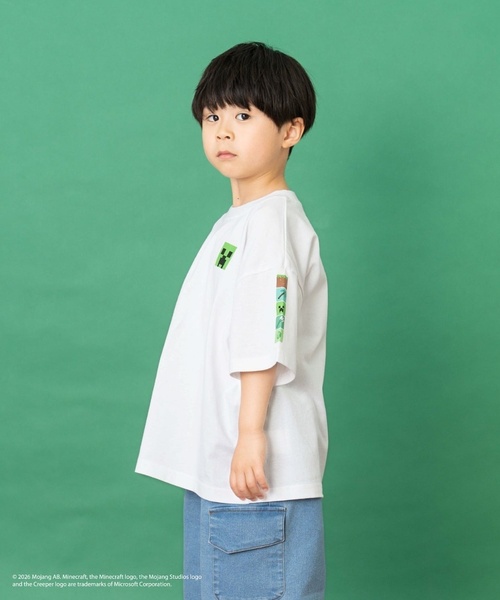 and D. petit main(アンドディープティマイン)の「【マインクラフト】MOBアイコンカラーリング半袖T(Tシャツ/カットソー・キッズ・ホワイト/ピンク/グレイッシュベージュ・120cm/140cm/130cm/100cm/110cm/150cm)」の4枚目の写真