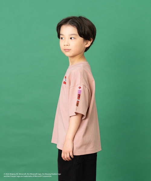 and D. petit main(アンドディープティマイン)の「【マインクラフト】MOBアイコンカラーリング半袖T(Tシャツ/カットソー・キッズ・ホワイト/ピンク/グレイッシュベージュ・120cm/140cm/130cm/100cm/110cm/150cm)」の6枚目の写真