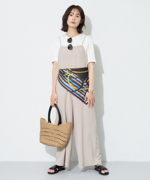INDIVI（インディヴィ）の「【着る日傘】キャミソールサロペット（サロペット/オーバーオール・レディース・ブラック/ナチュラル/ベージュ系その他7・40/38/36/13/15 /05）」の19枚目の写真