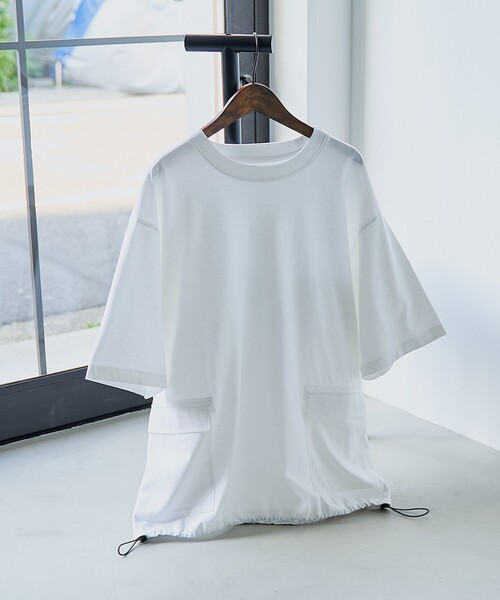 coen(コーエン)の「ガーデンポケットTシャツ(Tシャツ/カットソー・メンズ・モカ/ホワイト/ダークグレー・S/M/L/XL)」の1枚目の写真