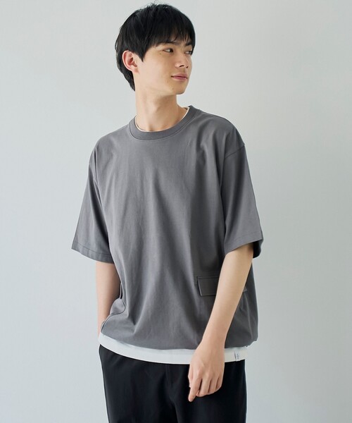 coen(コーエン)の「ガーデンポケットTシャツ(Tシャツ/カットソー・メンズ・モカ/ホワイト/ダークグレー・S/M/L/XL)」の10枚目の写真
