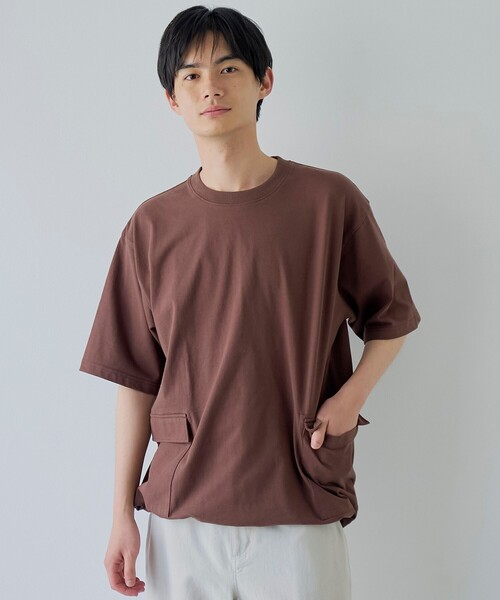 coen(コーエン)の「ガーデンポケットTシャツ(Tシャツ/カットソー・メンズ・モカ/ホワイト/ダークグレー・S/M/L/XL)」の16枚目の写真