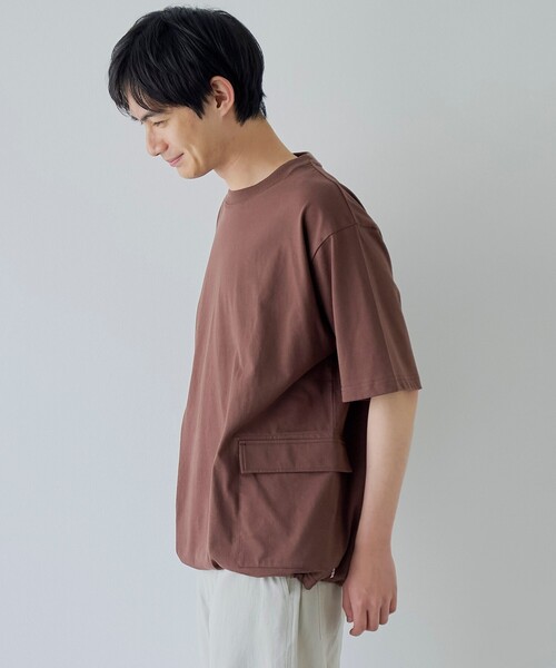 coen(コーエン)の「ガーデンポケットTシャツ(Tシャツ/カットソー・メンズ・モカ/ホワイト/ダークグレー・S/M/L/XL)」の17枚目の写真