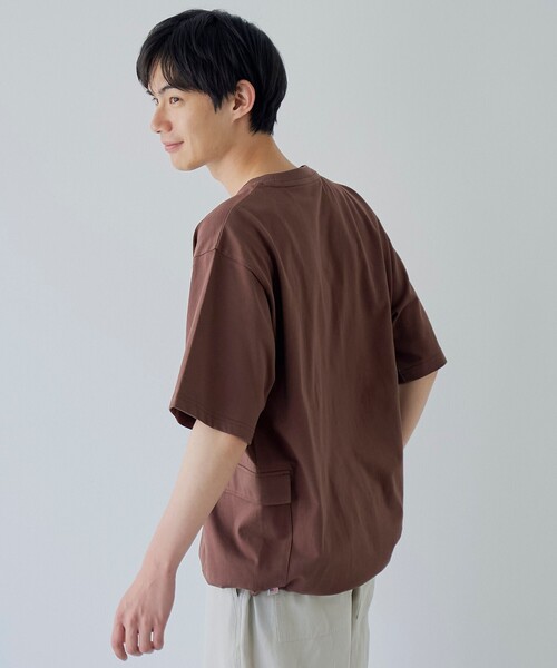 coen(コーエン)の「ガーデンポケットTシャツ(Tシャツ/カットソー・メンズ・モカ/ホワイト/ダークグレー・S/M/L/XL)」の18枚目の写真