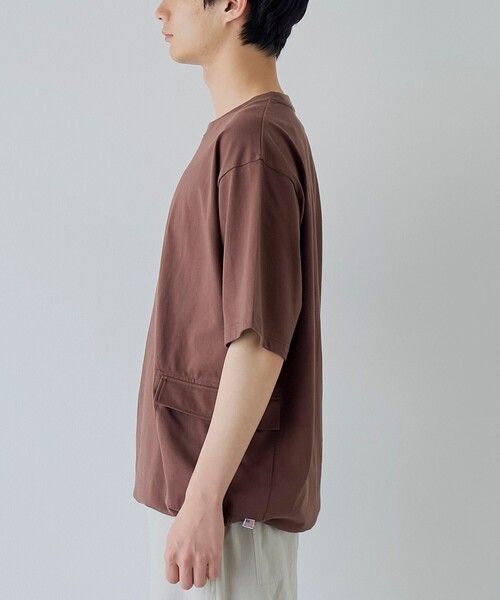 coen(コーエン)の「ガーデンポケットTシャツ(Tシャツ/カットソー・メンズ・モカ/ホワイト/ダークグレー・S/M/L/XL)」の21枚目の写真