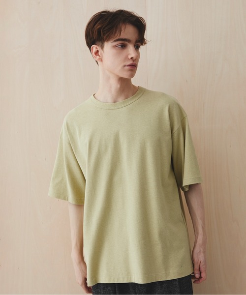 PUBLIC TOKYO(パブリックトウキョウ)の「ヘンプコットンTEE(Tシャツ/カットソー・メンズ・ブラック/オフホワイト/ライトグリーン/ダークグレー・1/2)」の22枚目の写真