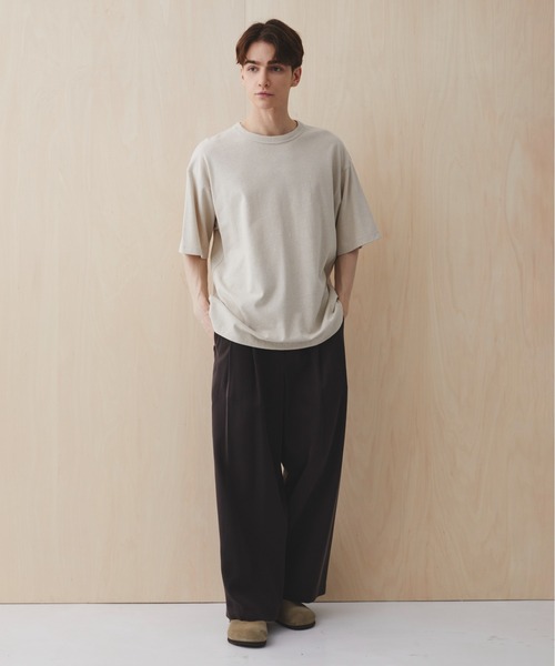 PUBLIC TOKYO(パブリックトウキョウ)の「ヘンプコットンTEE(Tシャツ/カットソー・メンズ・ブラック/オフホワイト/ライトグリーン/ダークグレー・1/2)」の11枚目の写真