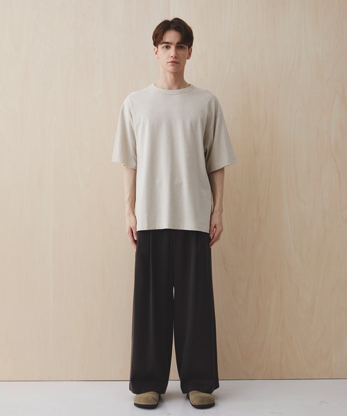 PUBLIC TOKYO(パブリックトウキョウ)の「ヘンプコットンTEE(Tシャツ/カットソー・メンズ・ブラック/オフホワイト/ライトグリーン/ダークグレー・1/2)」の19枚目の写真