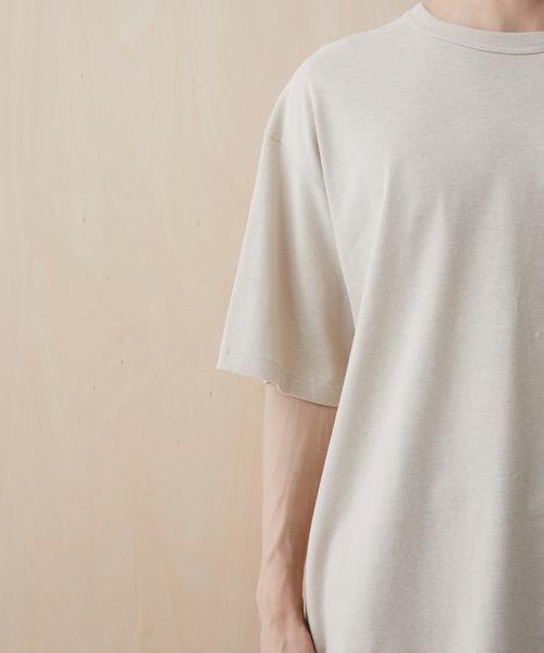 PUBLIC TOKYO(パブリックトウキョウ)の「ヘンプコットンTEE(Tシャツ/カットソー・メンズ・ブラック/オフホワイト/ライトグリーン/ダークグレー・1/2)」の15枚目の写真