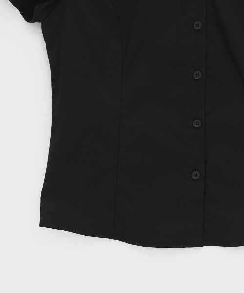 BLACKUP（ブラックアップ）の「[MADE] クリーリングコットンスパンスリム半袖シャツ（シャツ/ブラウス・レディース・ホワイト/ブラック・SMALL/MEDIUM）」の21枚目の写真